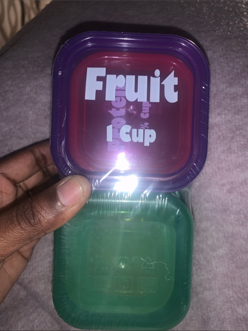 NIP Portion Containers with measurements.